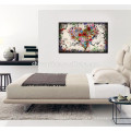 Vintage Abstract Art for Living Room/love Heart Decor Pictures/doodle Canvas Painting